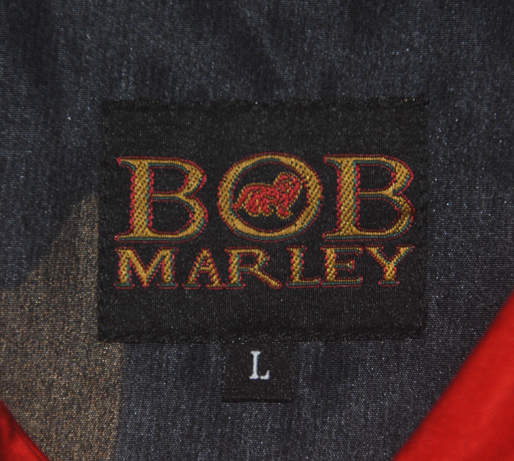 BOB MARLEY Button up Polyester T Shirt Large / Rare Vintage