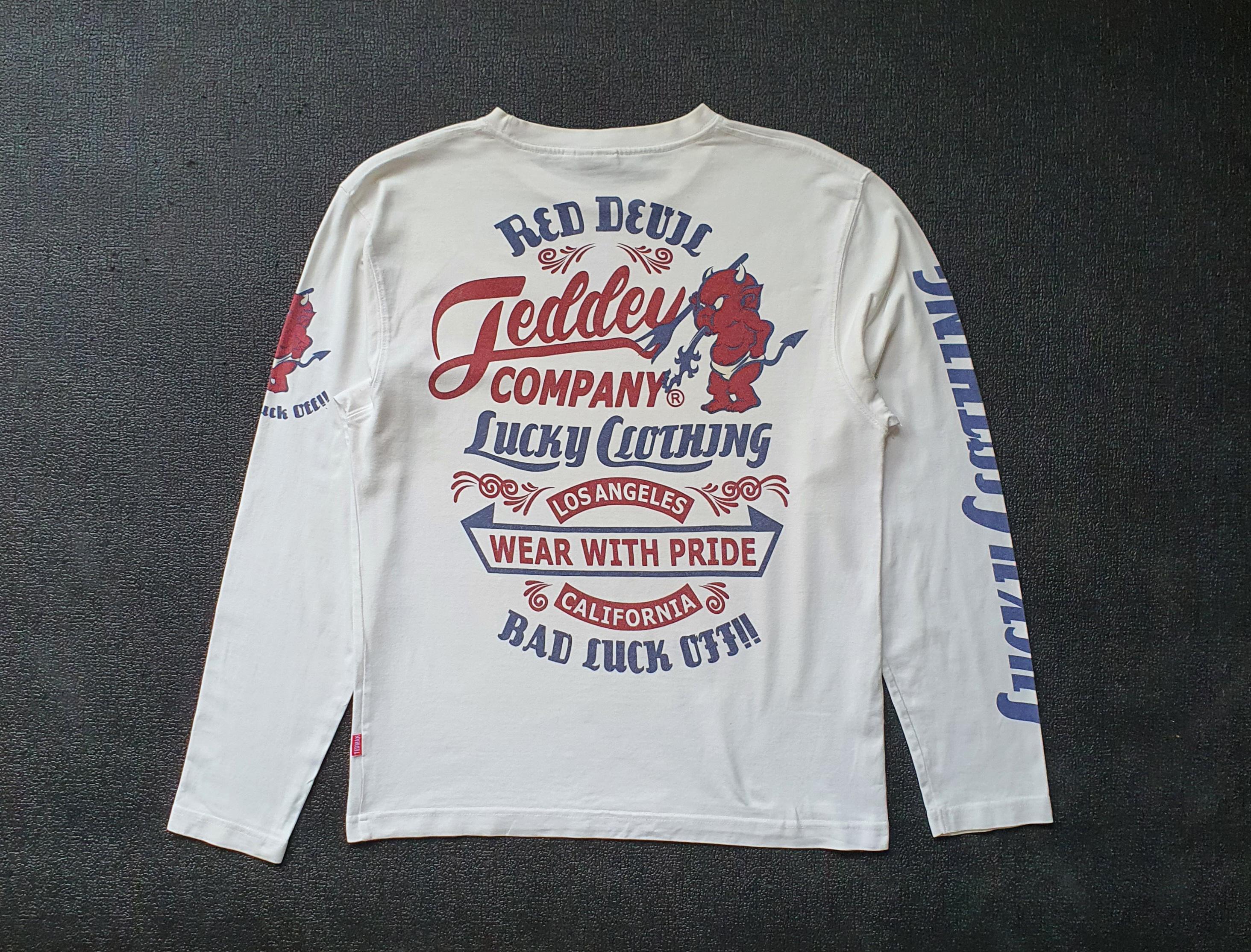 激安大特価！ Ted Lucky TEDMAN Vintage Company T Sleeve Long Devil Red トップス