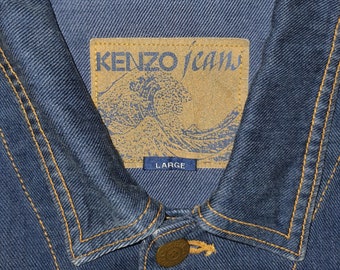 Veste en jean KENZO JEANS vintage des années 90, grande taille