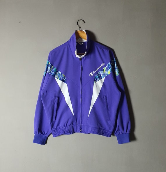 Vintage CHAMPION 1990s Light Windbreaker Sweater Small medium 90s Vintage Streetwear Hipster Sport Jacket Nice Design Etsy