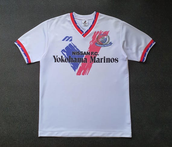 Vintage YOKOHAMA MARINOS Nissan F.C 1993-94 Mizuno Jersey Away