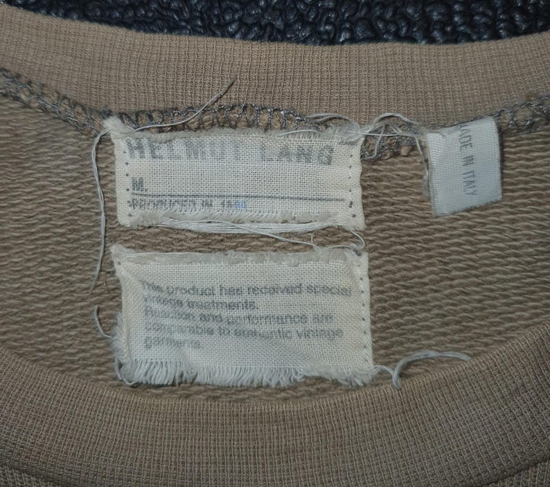 Vintage 1999 HELMUT LANG Short Sleeve Sweatshirt Size Small / 90s