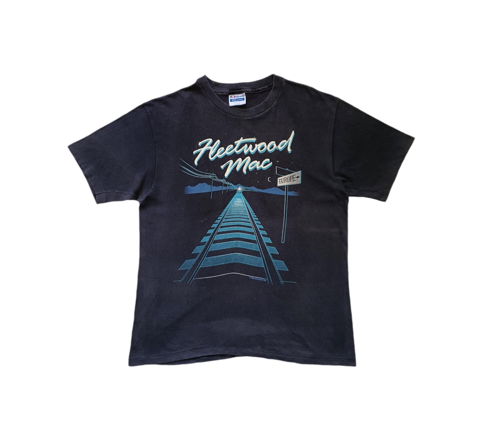Vtg 1990 Fleetwood Mac Concert T-shirt Black XL 90s Behind