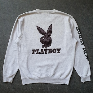 playboy x missguided grey oversized bunny print hoodie dress Playboy x Missguided main image 1