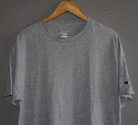 Vintage Champion Small Logo Plain T shirt size La… - image 3