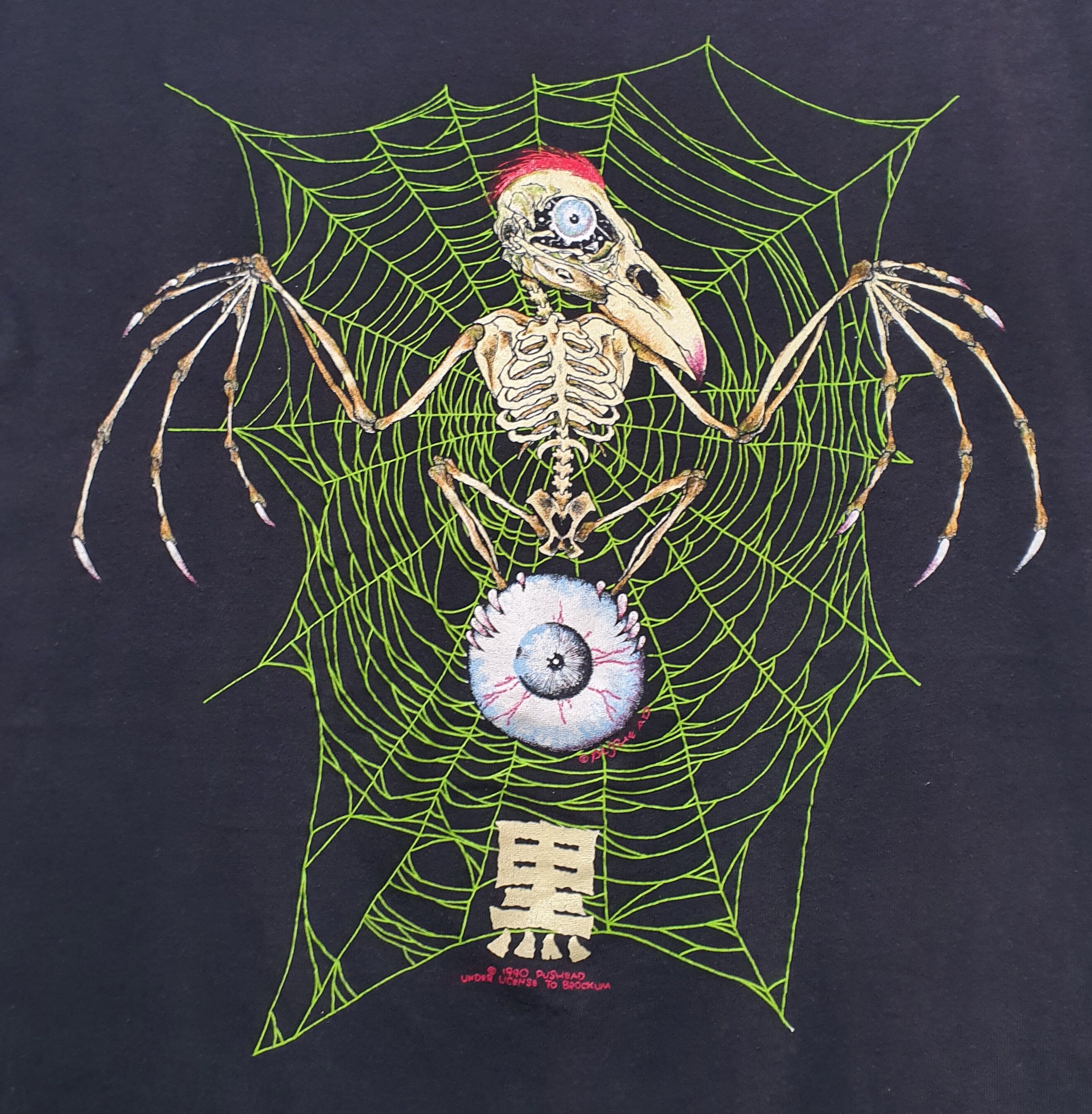 Vintage 1990 Pushead Bird's Eye Septic Death T Shirt M-L / 1990s