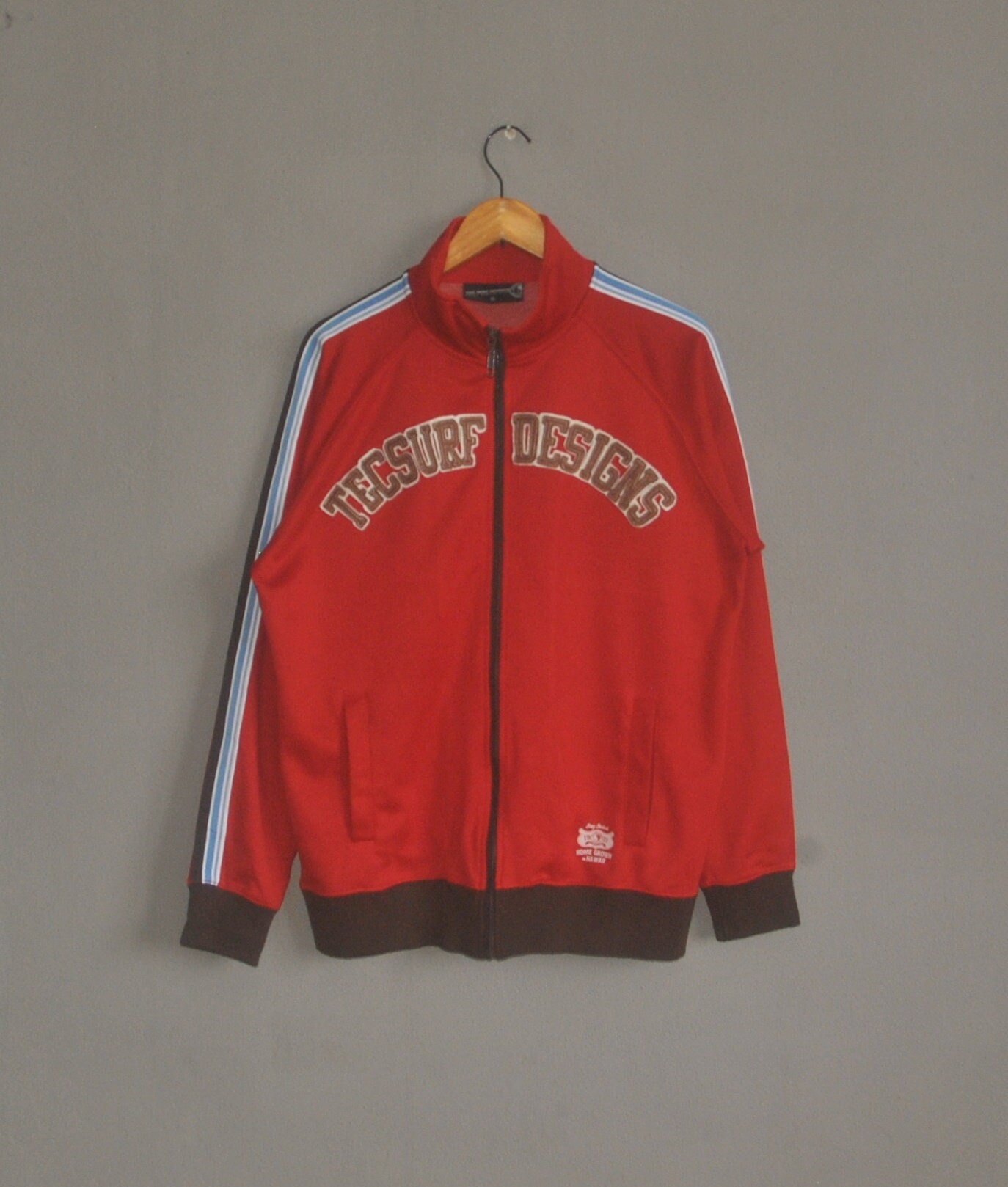 Vintage T&C Surf 1990s sweater size Large / 90s Vintage Track Top Sweater Streetwear Town and Country Surfing Windbreaker sweater
