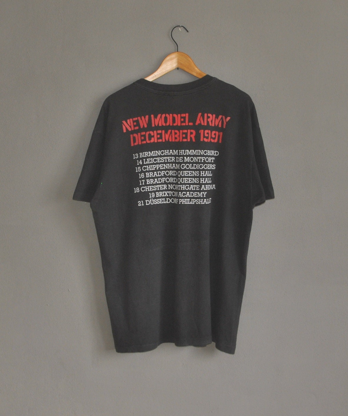 Vintage 1991 New Model Army Tour T Shirt Size X-large