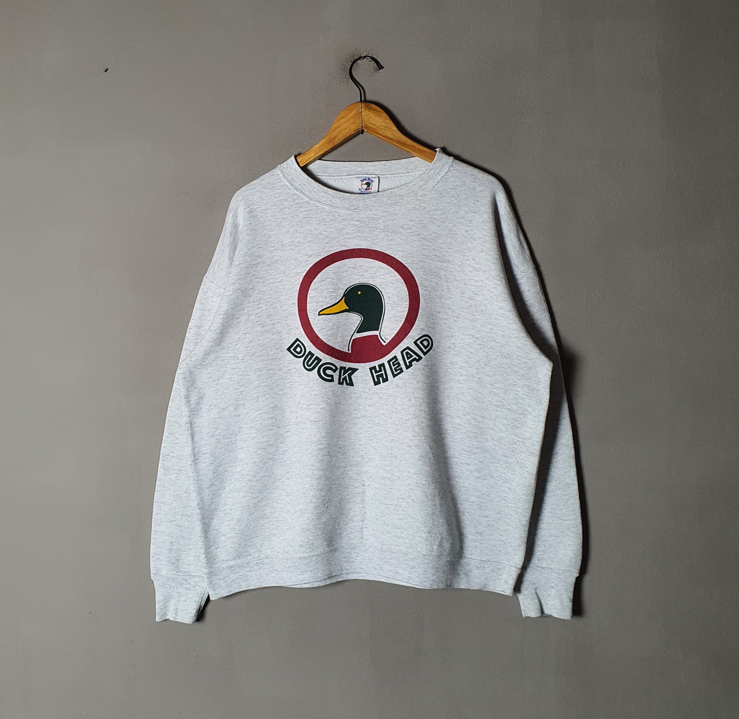 Vintage DUCK HEAD 1990s Logo Sweatshirt Size XL / 90s Animal - Etsy
