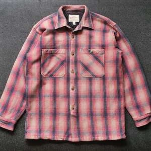 Vintage Billy Stone&#39;s Outerwear Flannel Jacket size Large / 1990s Shadow Plaid  Grunge Men&#39;s Rockabilly Work Hunting Outdoor 90s Jacket