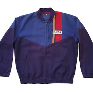 Vintage ENEOS Motor Oil 1990s Jacket size M / 90s Jdm Kei Car Japanese automotive Motorsport Ralliart trd Initial D Mechanic Work Jacket