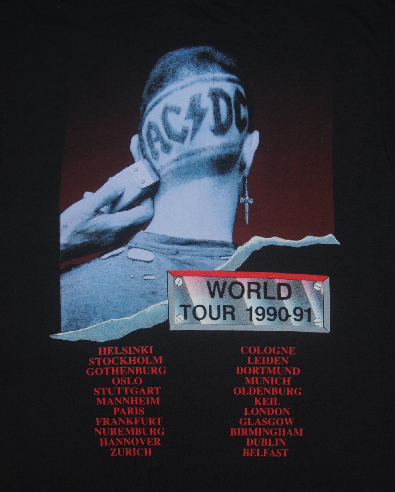 ACDCツアー 1991 ヴィンテージ Tシャツ XL Vintage 1991 AC/DC The Razors Edge Tour T-Shirt Size Large
