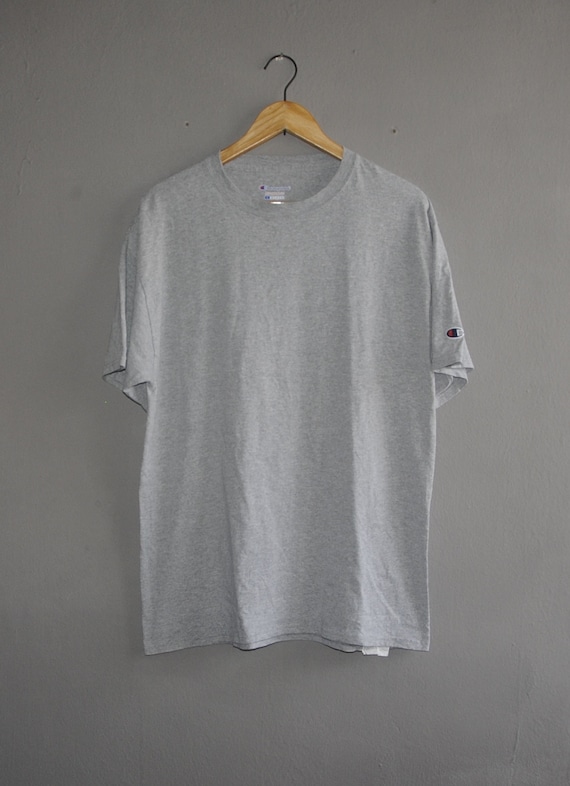 Vintage Champion Small Logo Plain T shirt size La… - image 1