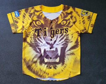 Hanshin Tigers Mizuno Japanese Baseball jersey size S-M / Osaka Tigers Tokyo League Baseball NPB Athletic Fan Club Cheering Uniform Jersey