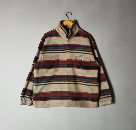 Vintage 90s Polo Club Fleece Zipper Sweater Size … - image 1