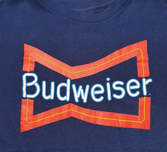 Vintage 80s BUDWEISER 1980s Beer promo T shirt si… - image 5