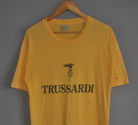 Vintage TRUSSARDI Maglie 1990s T Shirt Size Medium / 90s Paris