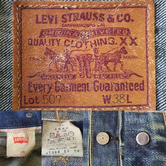 Vintage LEVI'S 507 Type 2 II Selvedge Denim Trucker Jacket Vintage LEVI'S 507 Type 2 II Selvedge Denim Trucker Jacket