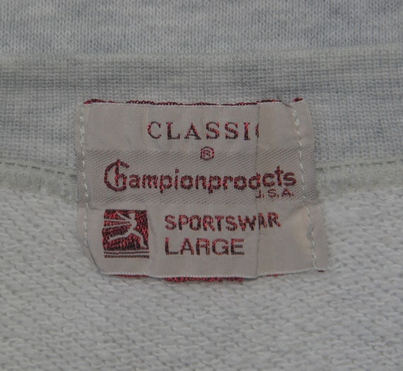 Vintage CHAMPION 1990s USA Flag sweatshirt size M… - image 5