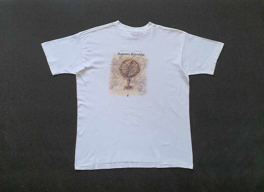 Vintage 90s Banana Republic Pocket Tees T Shirt Medium Size