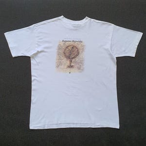 Vintage 1990s BANANA REPUBLIC T Shirt Größe XS / 1990s American Classic Fashion Brand Old Map classic 90s Tee