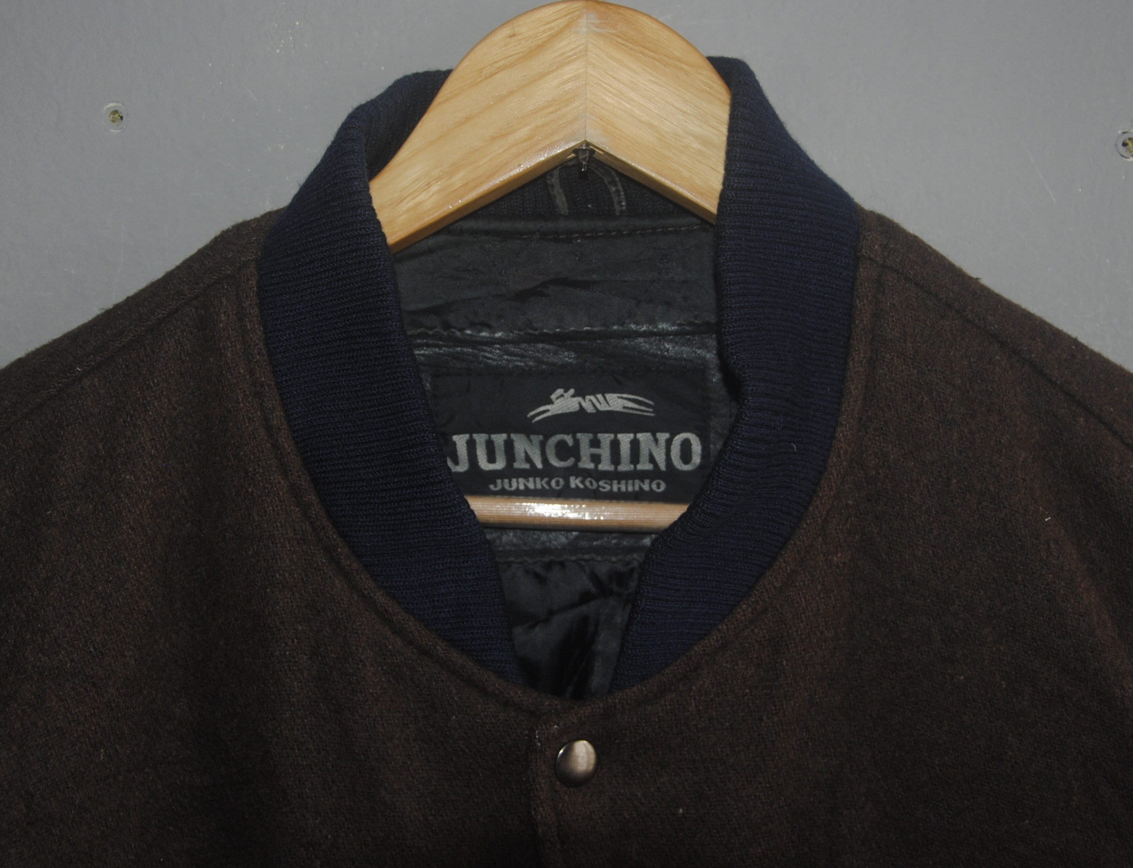 ジャケット・アウター Vtg 80-90s varsity jacket NihonUniv used Vintage JUNKO KOSHINO 1980s Varsity Jacket Size Large / 80s