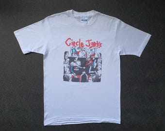 Vintage 80s CIRCLE JERKS Promo T Shirt Size Medium / Rare 1980