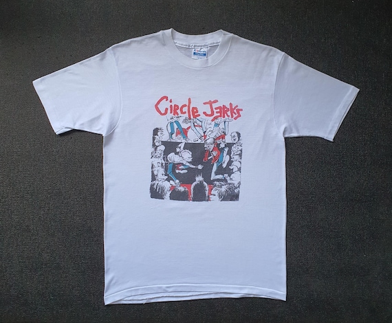 Vintage 80s CIRCLE JERKS Promo T Shirt Size Medium / Rare 1980
