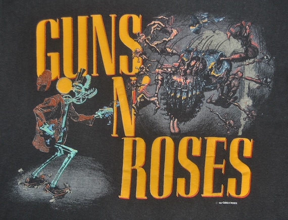 Débardeur Vintage Guns N’ Roses Appetite For Destruction 1987 Tour – Coupe Classique, 100% Coton