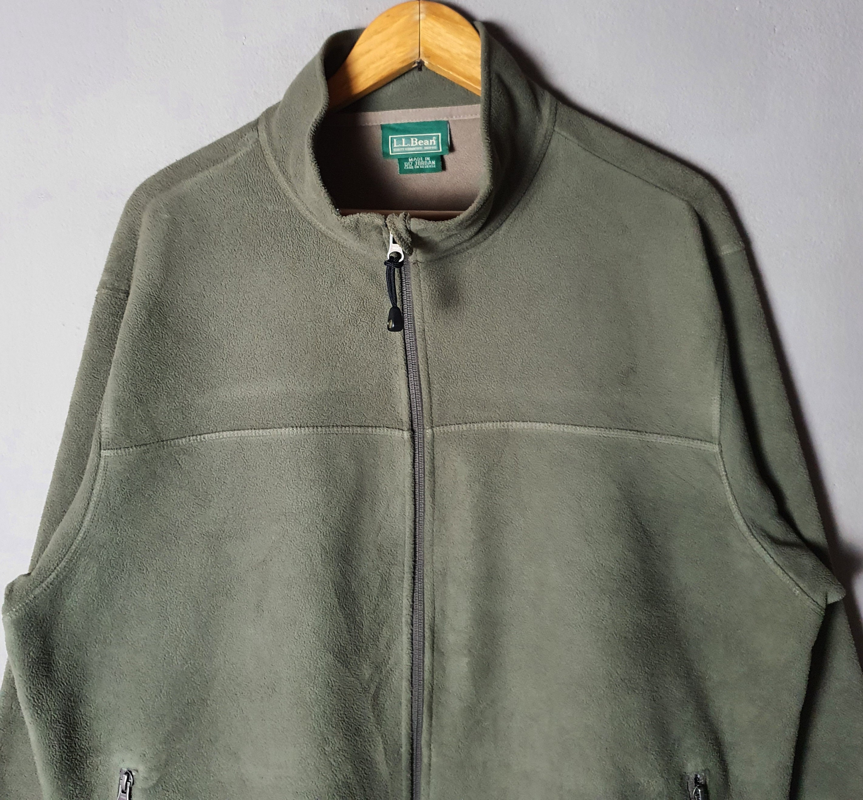 Gilet Polaire L.L.Bean Vintage Années 90 - Bleu, Taille L - Polartec Coupe-vent, Fermeture éclair