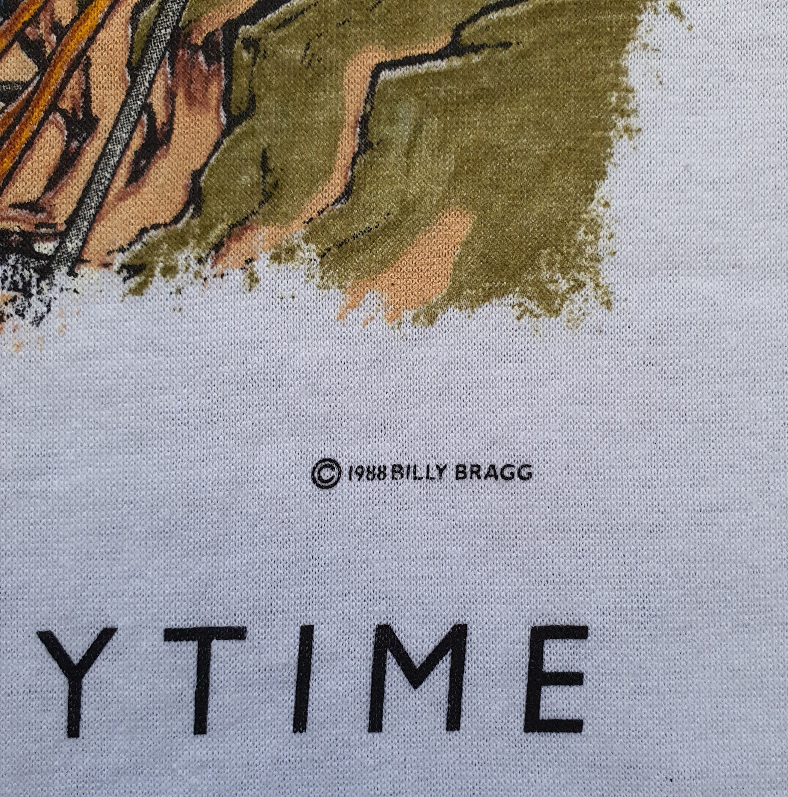 Vintage 1988 BILLY BRAGG Workers Playtime America Tour T