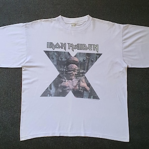 Vintage 1995 IRON MAIDEN The X Factor Concert T shirt size L-XL / 90s Heavy Factour Metal Hard Rock Band Tee