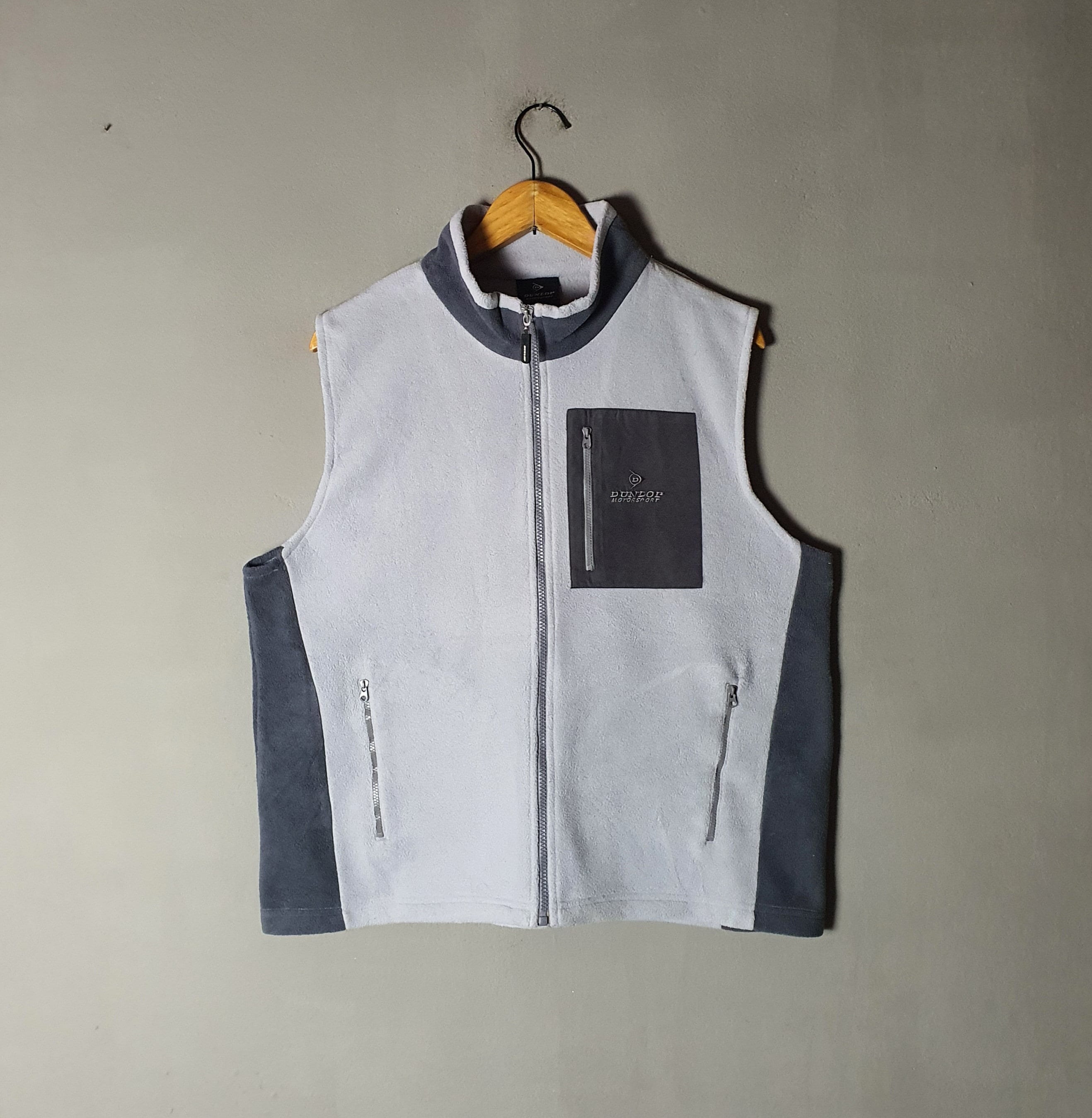 Vintage Dunlop Motorsport International Fleece Vest Size