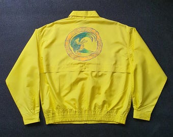 Chaqueta cortavientos ligera clásica vintage O'NEILL de los años 90, talla L / Chaqueta estilo entrenador estilo neón de California para surf, playa y skate de los años 90