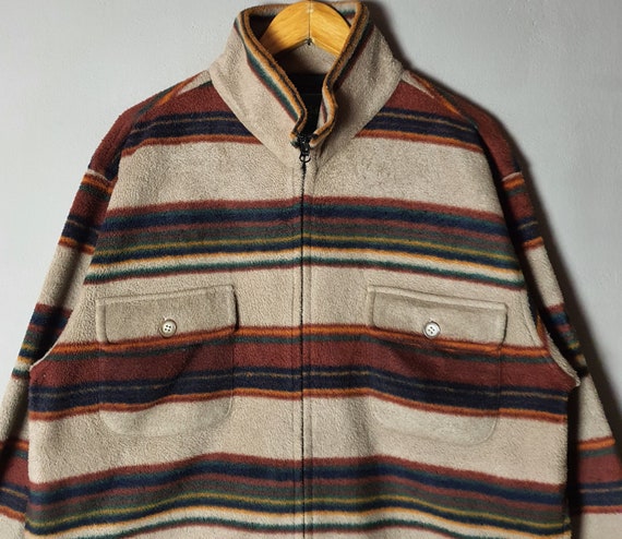 Vintage 90s Polo Club Fleece Zipper Sweater Size … - image 3