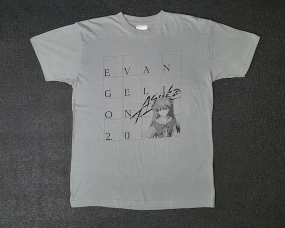 Rare Neon Genesis Evangelion 2.0 Asuka Japanese Manga Anime T shirt size Medium / Japan movie anime series comic rare Animated film tee