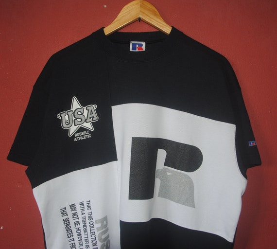 Vintage RUSSELL ATHLETIC USA 90s Shirt T size Lar… - image 3
