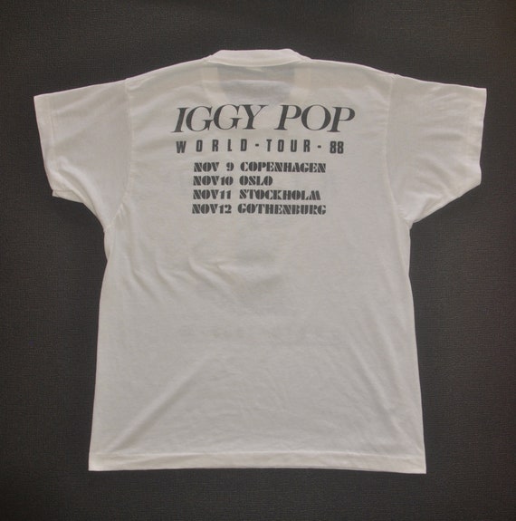 Multiplikation detail Gurgle Vintage 1988 IGGY POP Europe World Tour Promo T Shirt Medium / - Etsy Norway