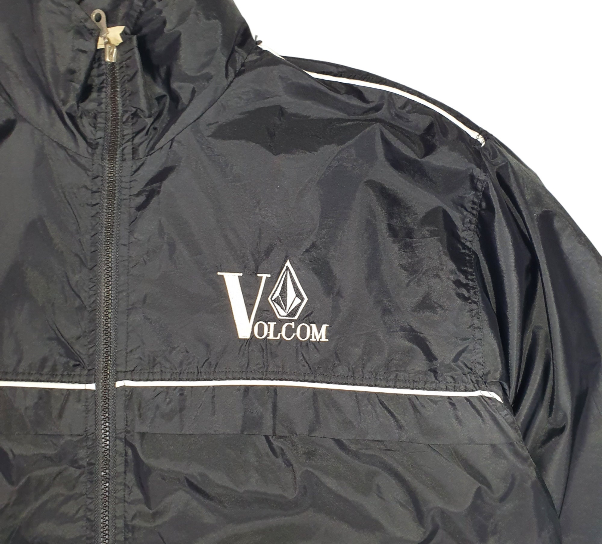ジャケット・アウター 90s volcom nylon zip jacket made in USA Vintage VOLCOM 1990s Windbreaker Jacket Size Large / 90s