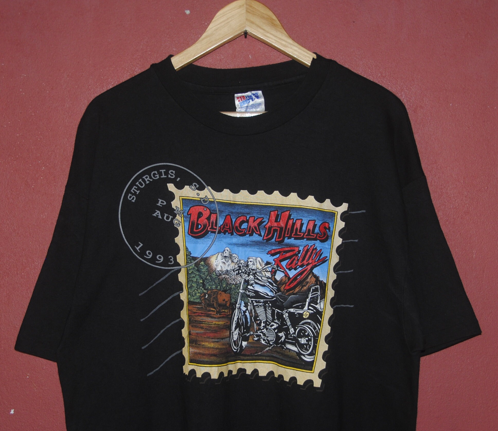 Vintage 1993 STURGIS Black Hills Rally T Shirt Size X-large