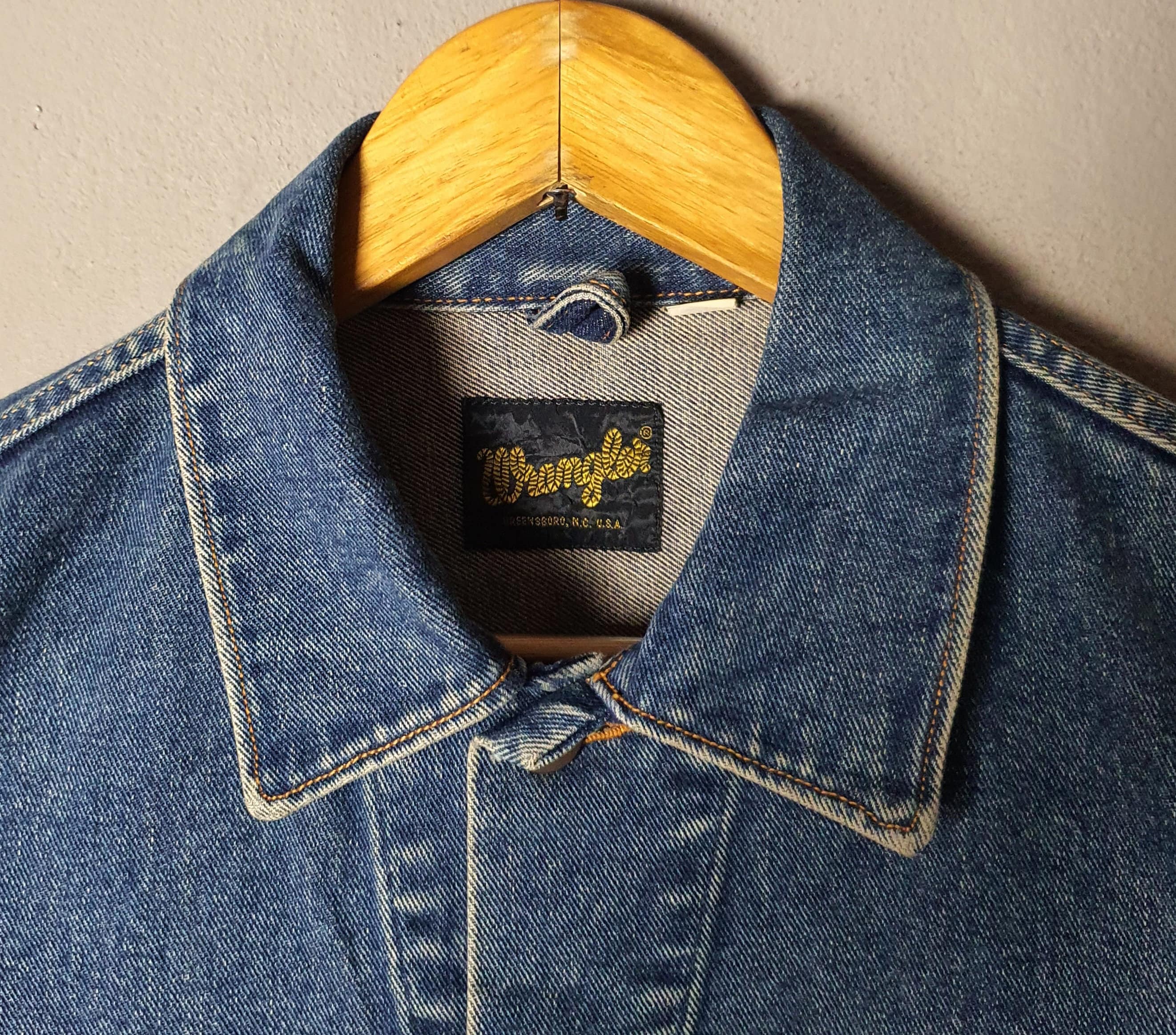 Vintage 90s WRANGLER Denim Jacket Size M-L / 1990s Wrangler