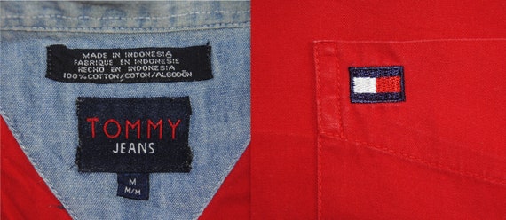 Vintage Tommy Hilfiger Jeans Button Down Shirt Size Medium large