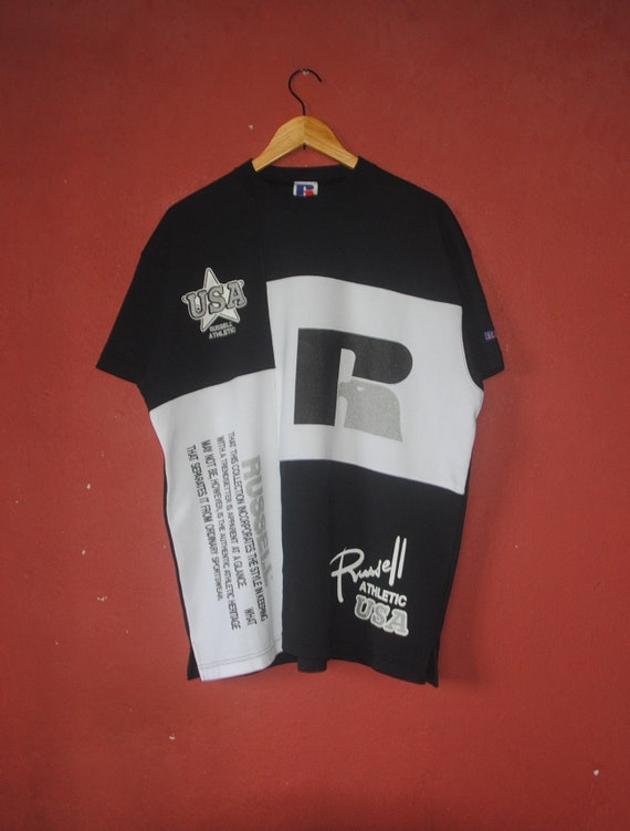 Vintage RUSSELL ATHLETIC USA 90s Shirt T Size Large / 1990s - Etsy