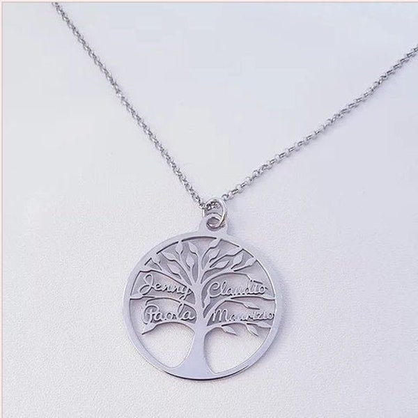 Collana Albero della Vita con Nomi "Personalizzabile"