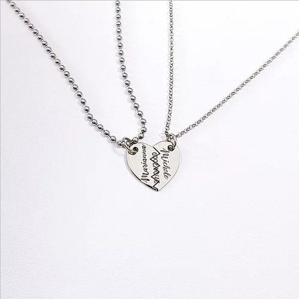 Half Heart Necklace Etsy