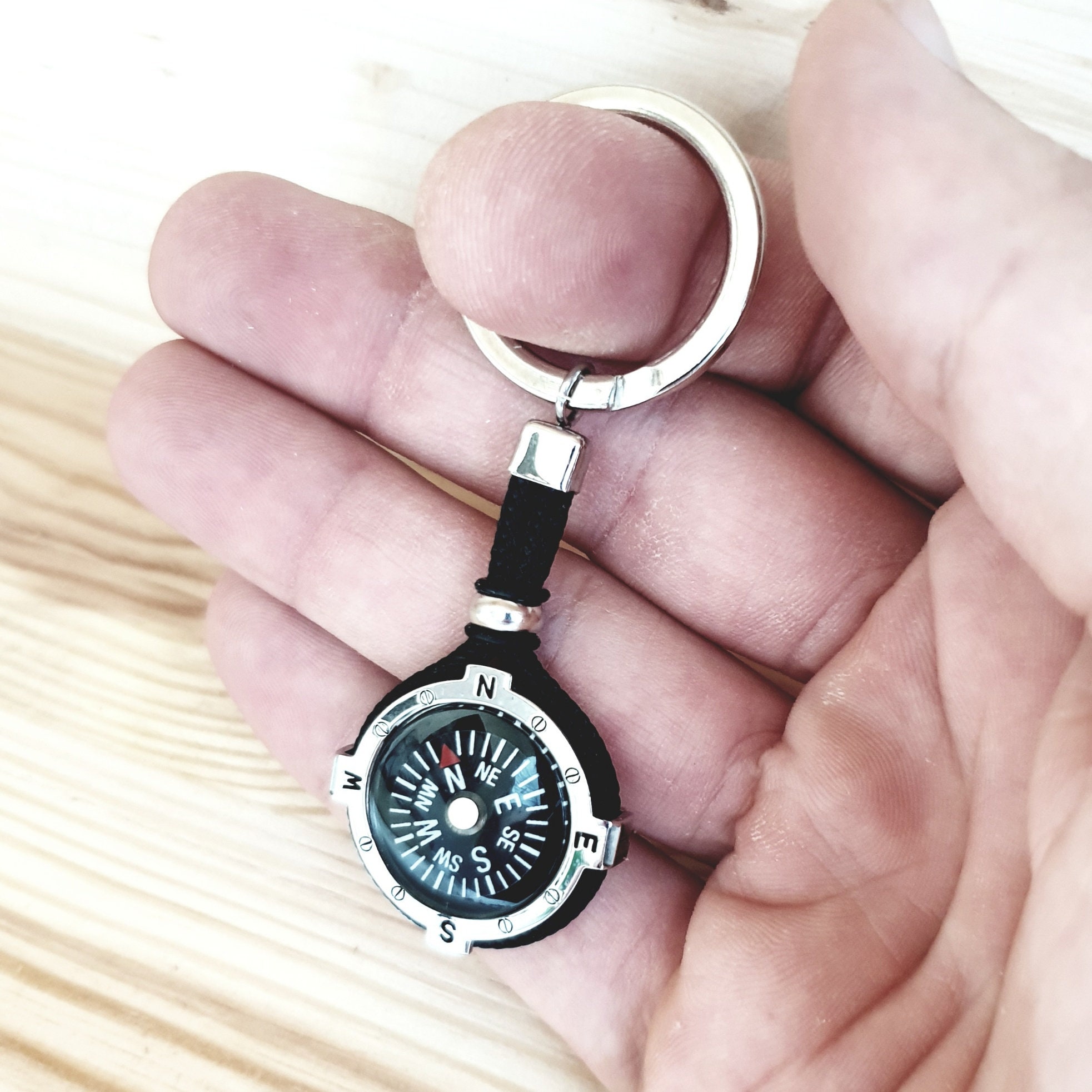 Compass Keychain customizable Etsy UK