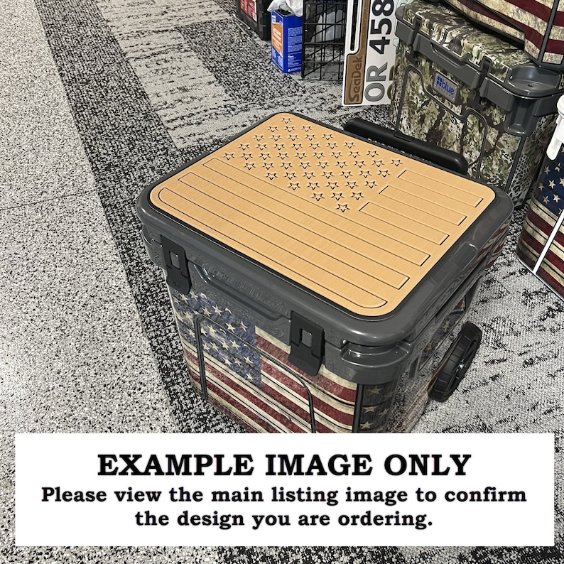 Yeti Roadie 60 Cooler Pad – SeaDek Eva Foam Mat, Peel & Stick Non Slip Pad, Dual Layer Comfort Pad, YETI Teak Right Design T/B, Made in USA bild 8