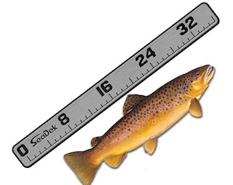 SeaDek 36" Fish Ruler - Marine EVA Foam - Strong Stick Adhesive - Non Slip Measuring - Regulation Accuracy - Actual Size 38"W x 4"H - SG/B