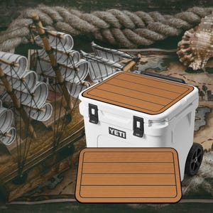 SeaDek Cooler Pad YETI Roadie 60 Teak Lines T/B