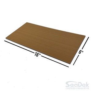 SeaDek EVA Foam Rectangle Tile | 16&quot; x 6&quot;  | Peel & Stick for DIY Projects | Traction Non-Slip Floor Mat | Boat RV Shop Trailer Steps - T/B